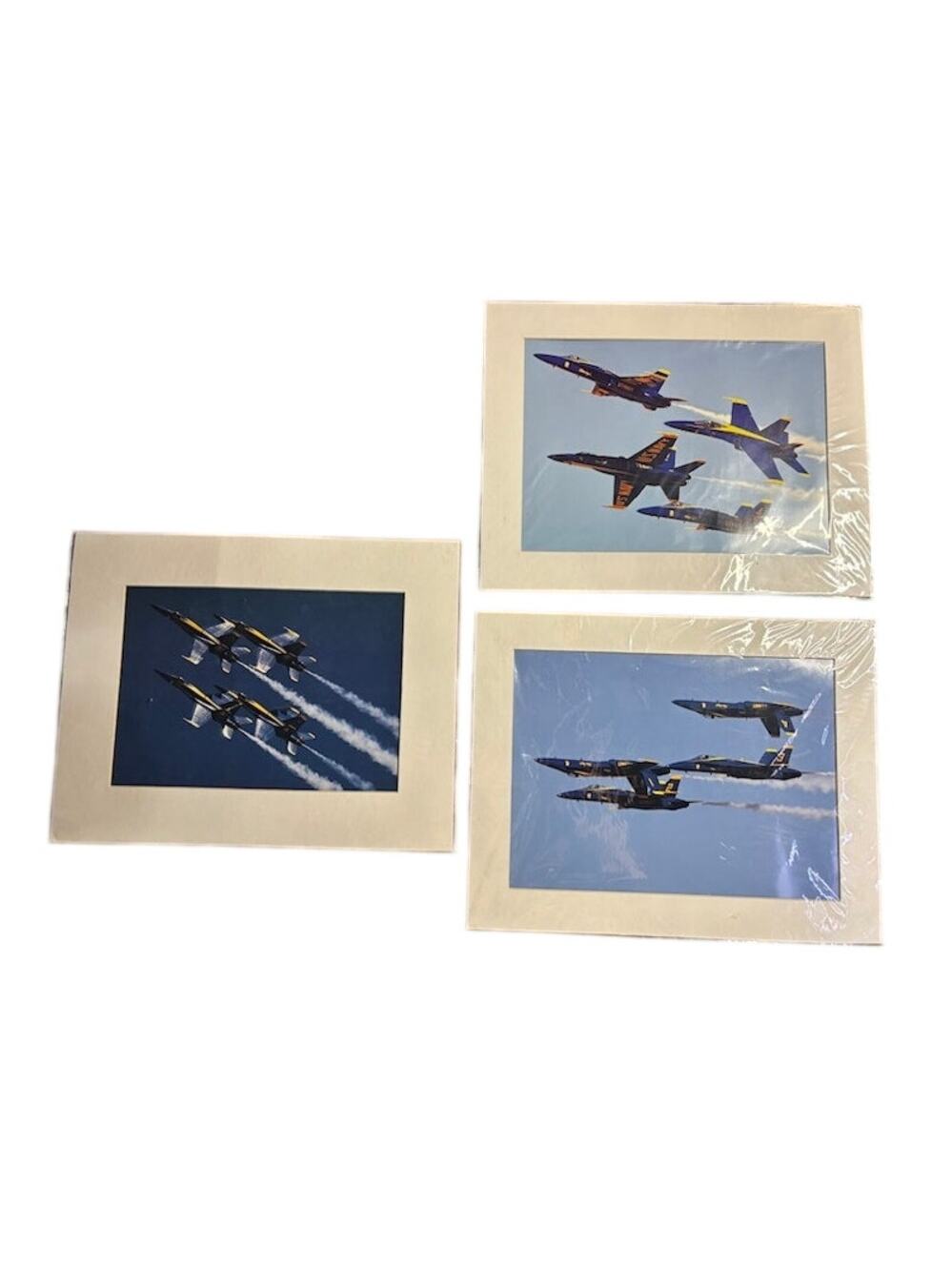 Blue Angels US Navy Jets 8 x 10 Matted Prints Set of 3 Military USA